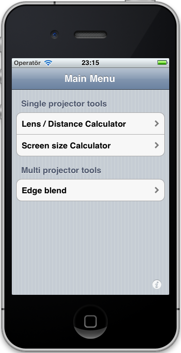 Projectionist app screenshot 2