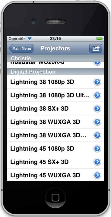 Projectionist app screenshot 3